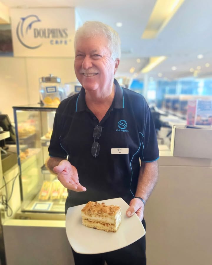 Featured image for “Gluten Free Walnut Praline Cake Delight at Club Sapphire Cafe in Merimbula”
