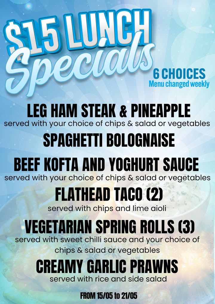 Featured image for “$15 Lunch Menu: Spring Rolls, Spag Bol & Creamy Garlic Prawns at Club Sapphire”