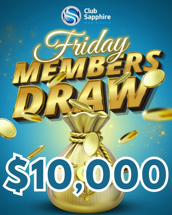 Featured image for “Weekend Fun at Club Sapphire: Raffles, Member’s Draw, Club Raffles, and $15 Lunches”
