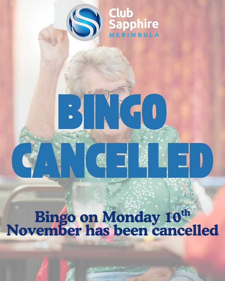 Featured image for “Cancelled Bingo Night: Important Update for Club Sapphire Members & Guests”