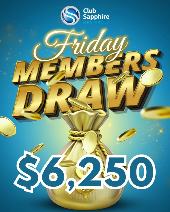 Featured image for “Weekend Member Draws & Live Music at Club Sapphire: Win Big!”