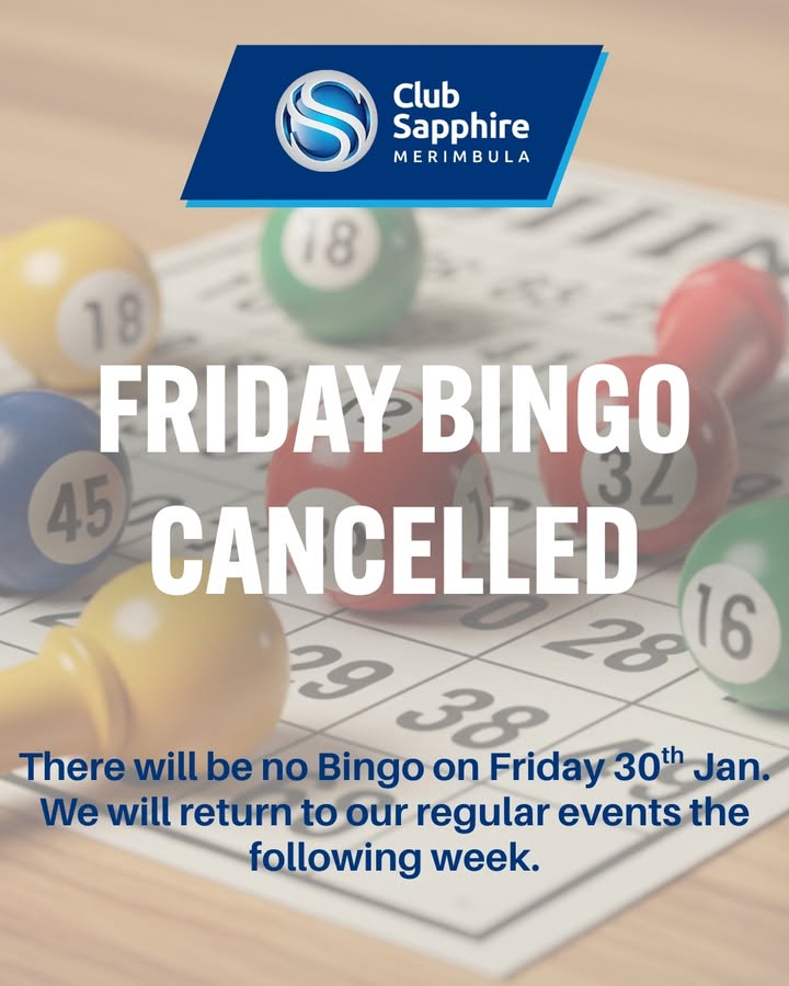 Featured image for “Bingo Cancelled Friday 30th January”