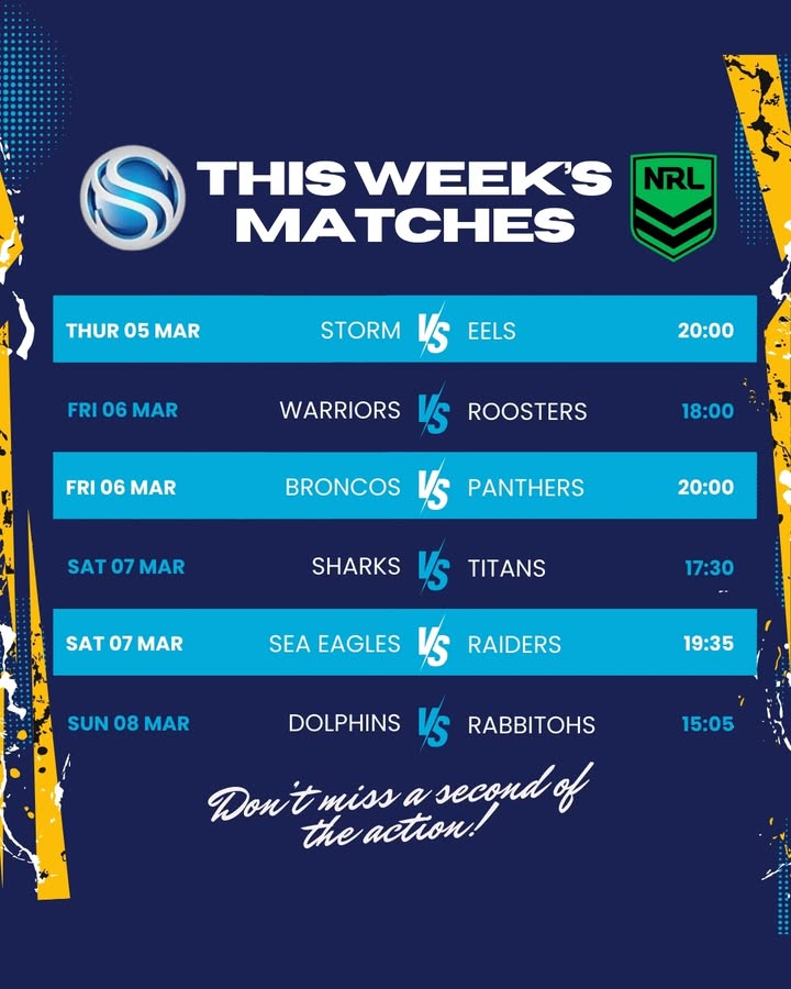 Featured image for “NRL Action This Week at Club Sapphire”
